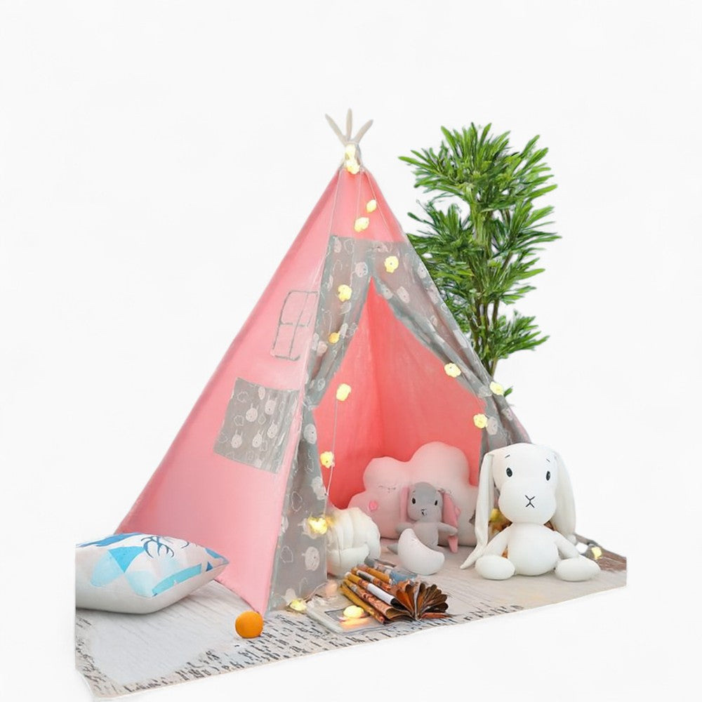 Tipi Fille Rose Et Gris