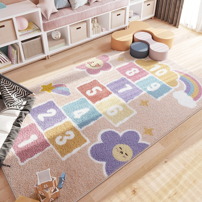 Tapis Marelle Arc en Ciel Enfant
