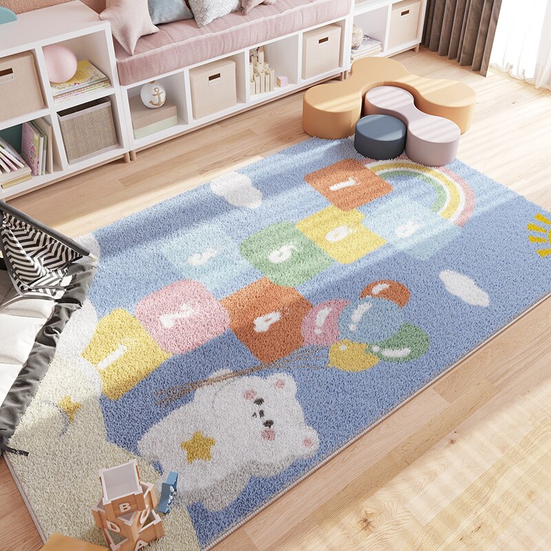 Tapis Pour Chambre Marelle Avec Ourson