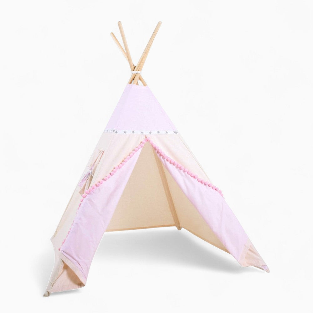 Tipi Fille Rose Avec Tapis Et Coussin