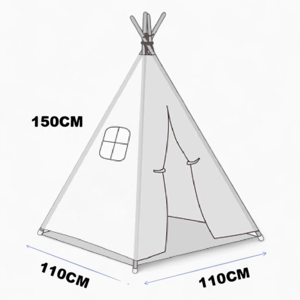 Tipi Fille Rose Avec Tapis Et Coussin