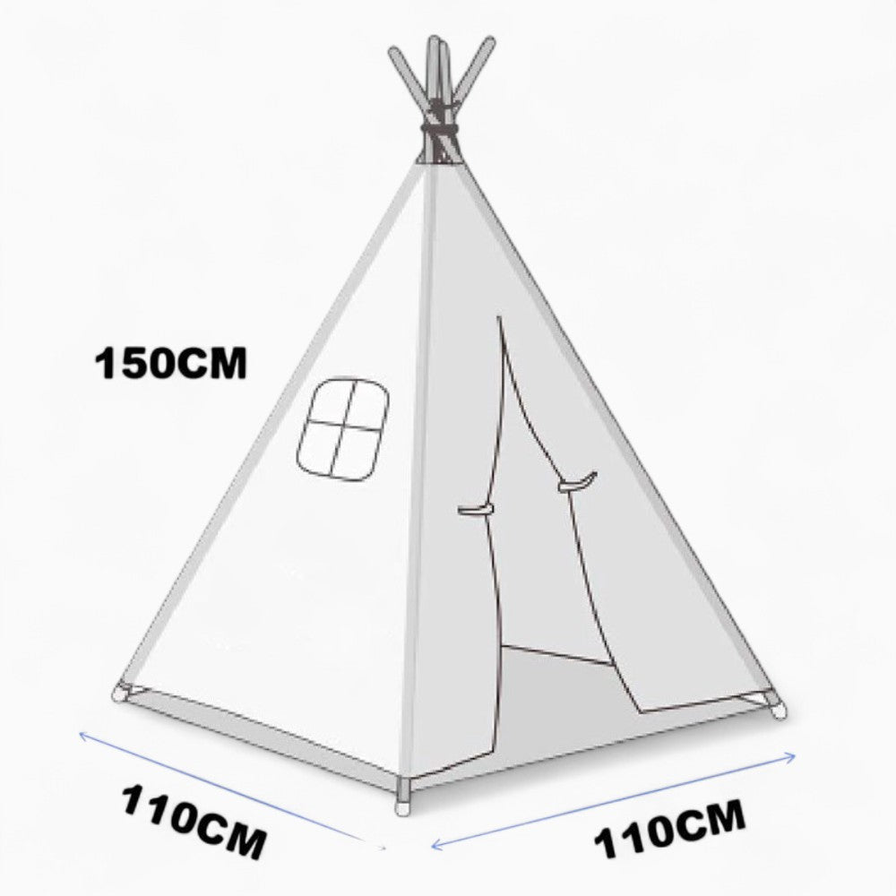 Tipi Enfant Bicolore Blanc Et Vert