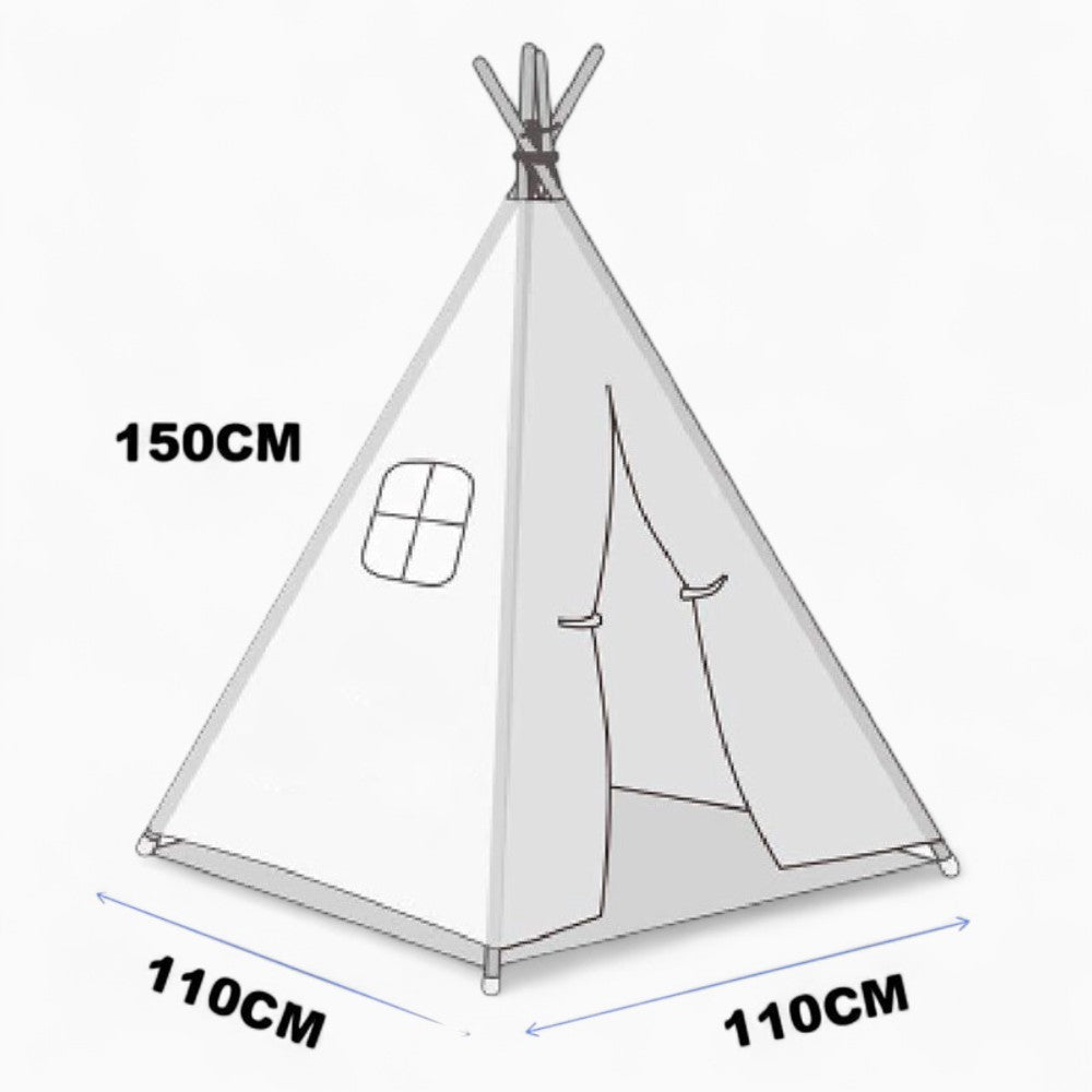 Tipi Enfant À Rayures Grises
