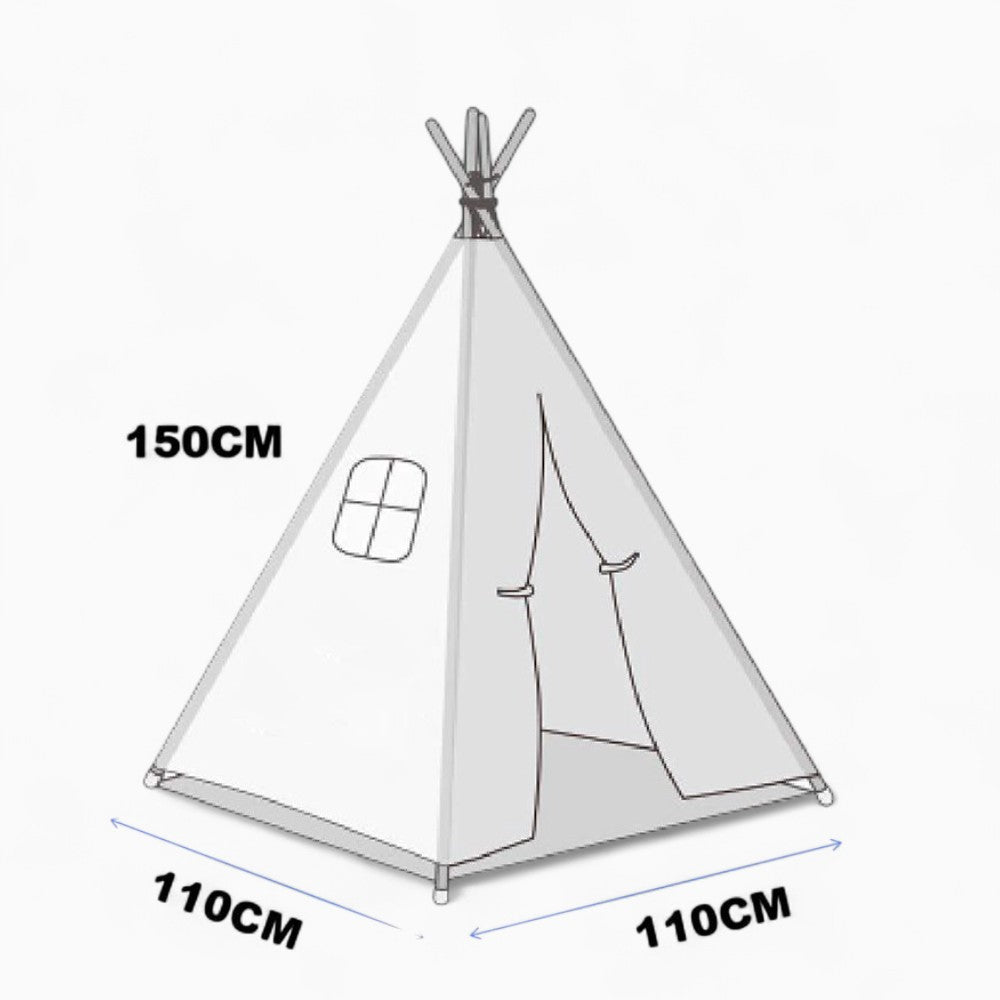 Tipi Lit Enfant Jaune Et Blanc