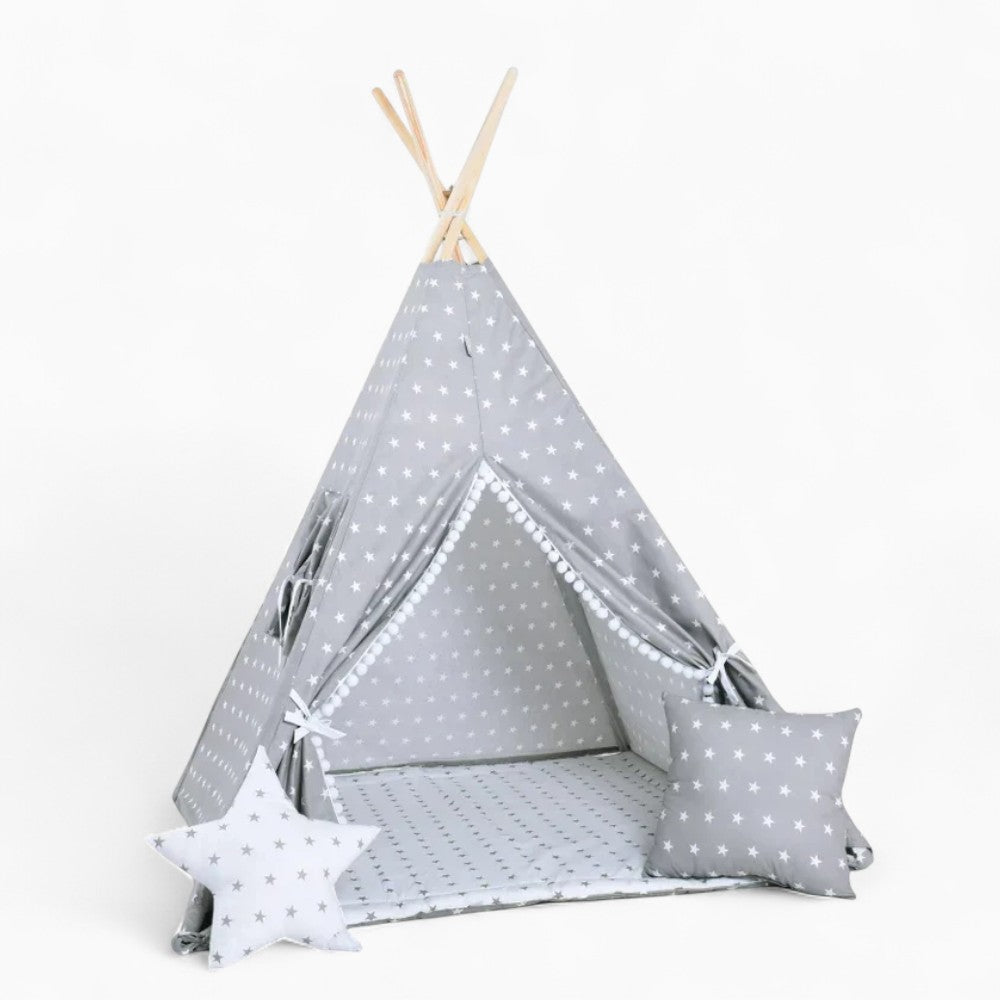 Tipi Gris Avec Étoiles