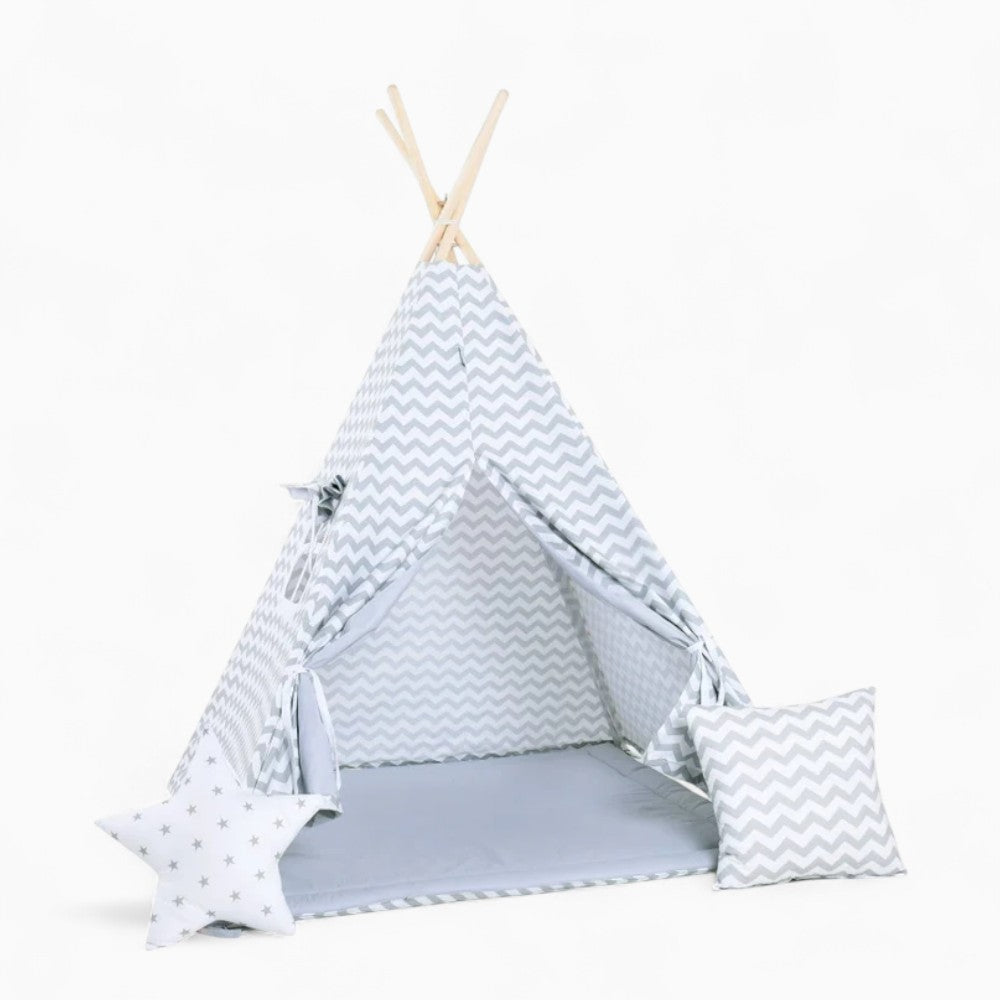 Tipi Enfant À Rayures Grises