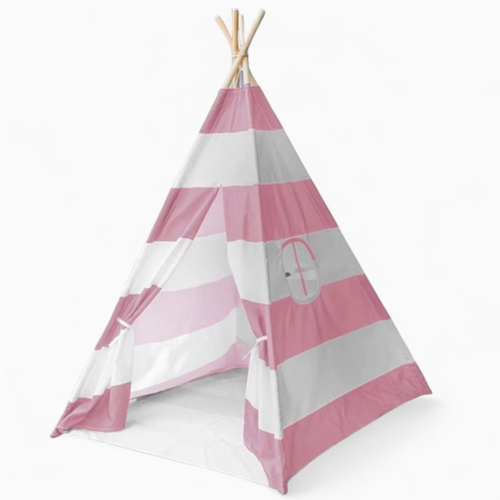 Tipi Fille Rose Et Blanc