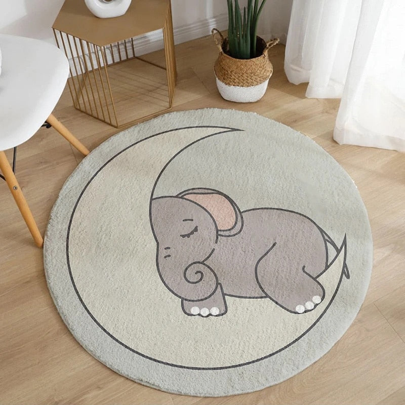Tapis De Sol Éléphant Chambre Bébé