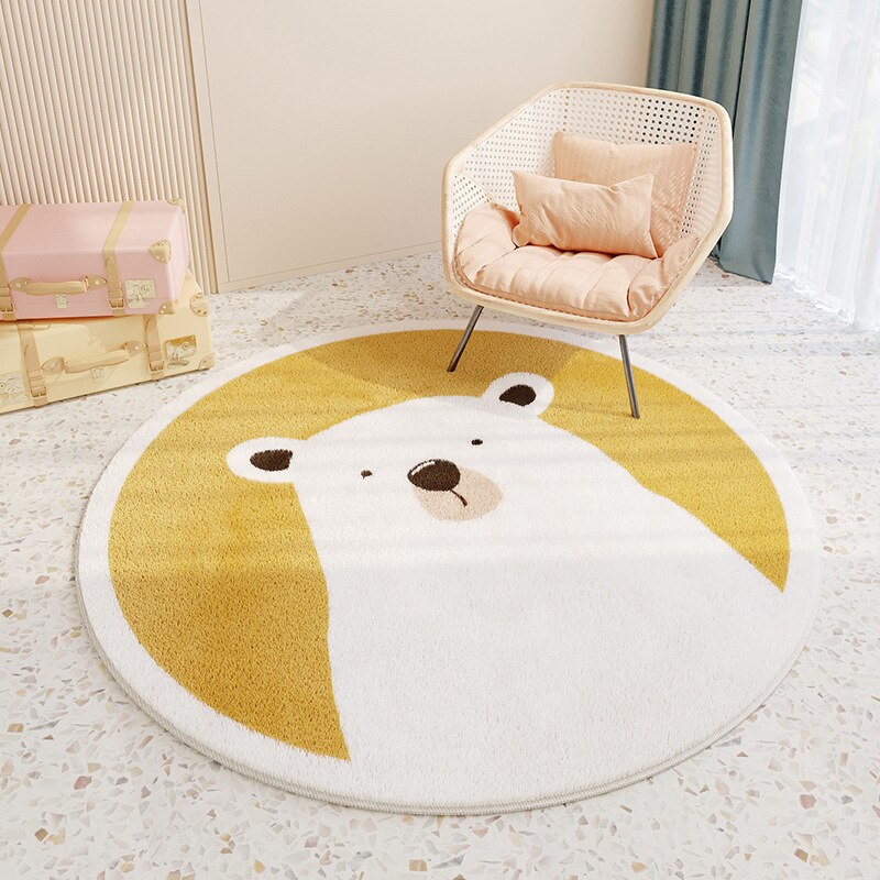 Tapis Ours Blanc Douceur Polaire