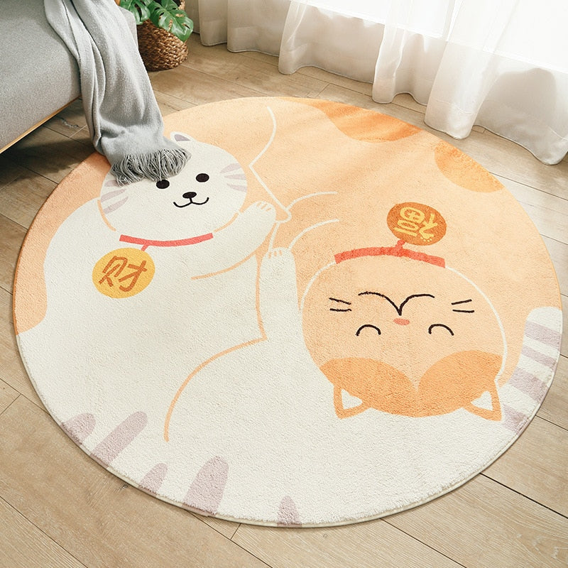 Tapis Sous Tipi Chat Yin Yang