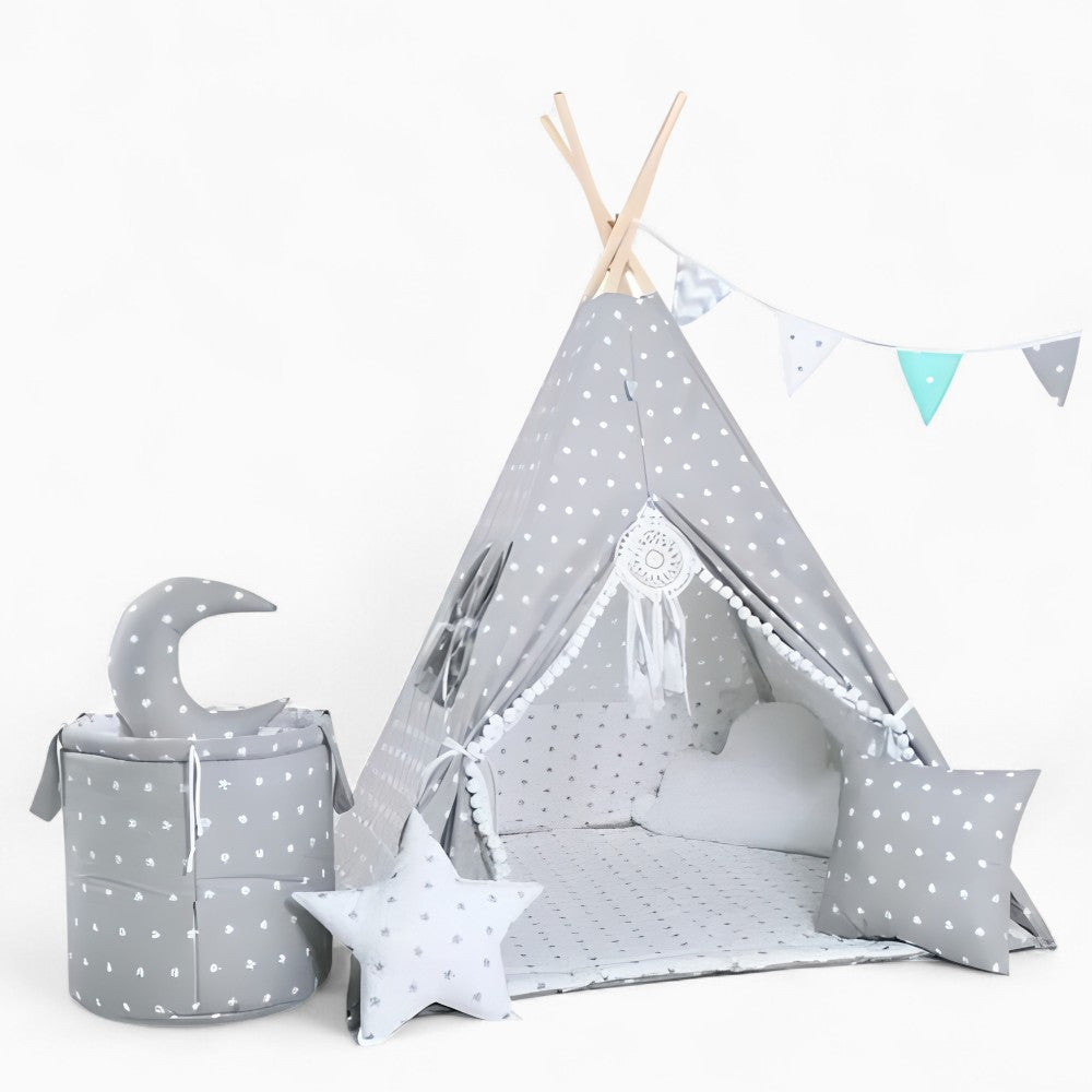 Tipi Gris Avec Étoiles