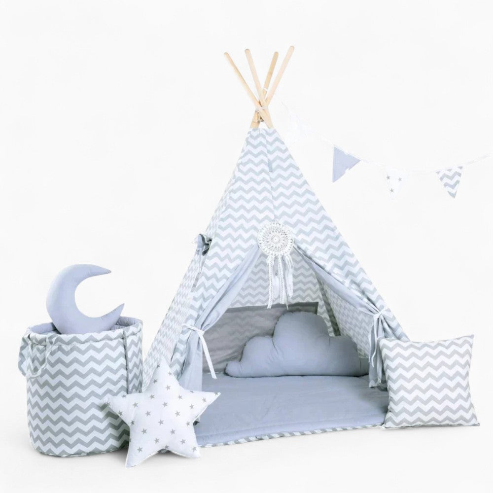 Tipi Enfant À Rayures Grises