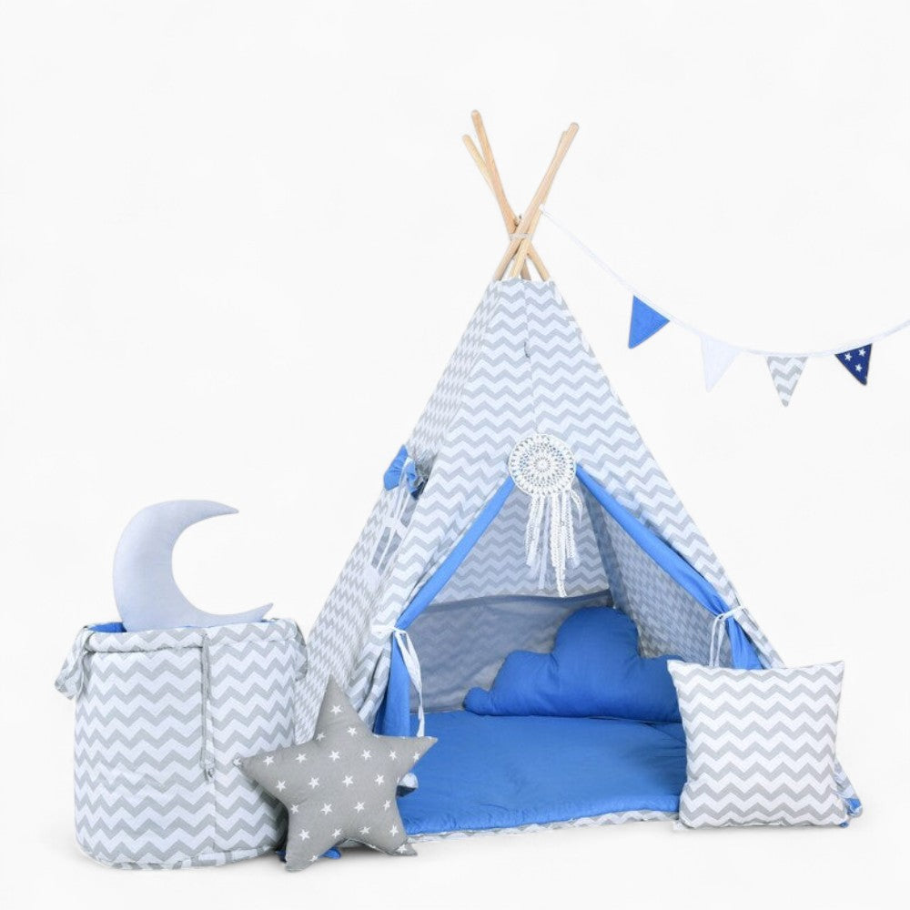 Tipi Garçon Gris et Bleu