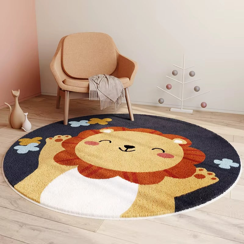 Tapis Lion Chambre Bébé Souriant
